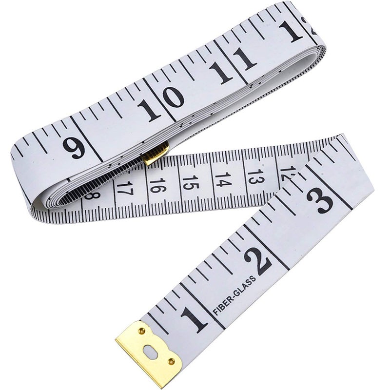 SumVibe 79 Inches/200cm Soft Tape Measure,Pocket Measuring Tape for Body Sewing Tailor Cloth Measurement,White 2-Pack - Image 4